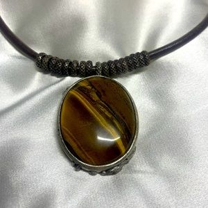 Tigers eye stone pendant